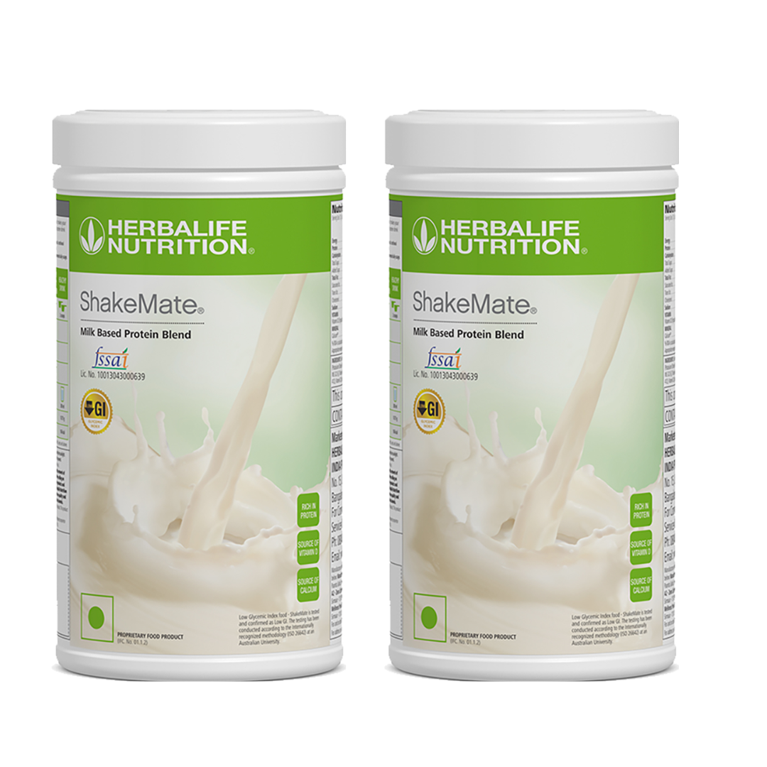 HERBALIFE Shakemate Milk based protein blend powder-500g-2 Pack